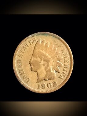 1908 Indian Head One Cent Coin